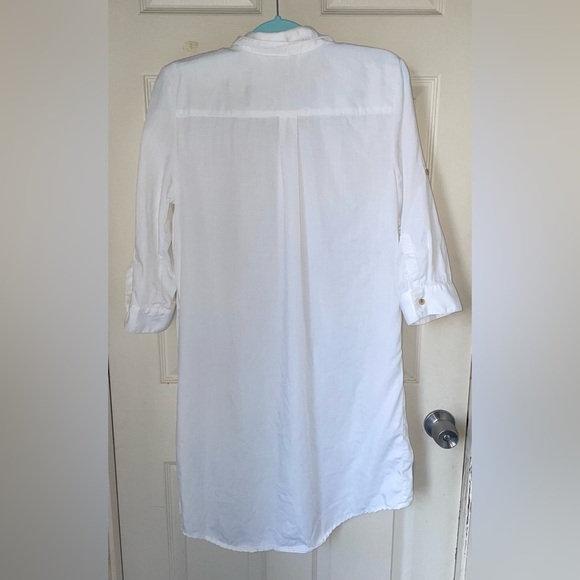 Chicos Side-Slit Button-Down Tunic Beach Cover Up - Picture 5 of 12